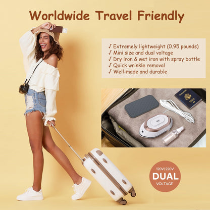 Mini Travel Iron (Dual Voltage 120/220V) — Dry Iron